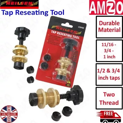 Neilsen Tap Reseater Reseating Tool For Leaking Fixing Taps 1/2  & 3/4   CT0988 • £13.99