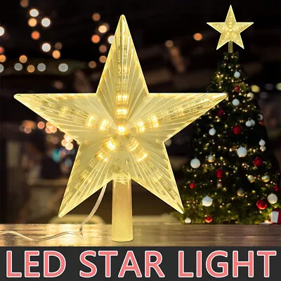 LED Star Light Christmas Tree Topper Treetop Lights Xmas Ornament Party Decor • $13.99