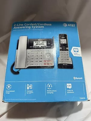 AT&T 2-Line Corded/Cordless Phone Answering System Connect To Cell Tech TL86103 • $89.99