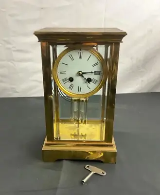 Fine Antique French Gilt Bronze Regulator Mantle Clock H&H Movement • $1100