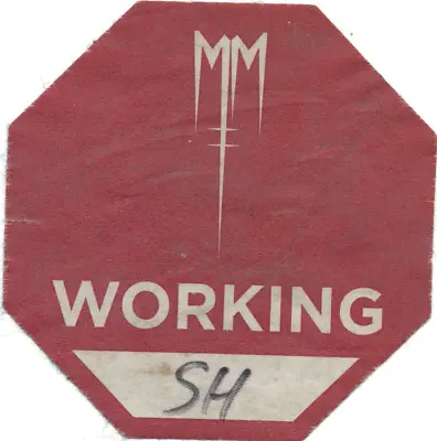 Marilyn Manson Backstage Pass 2013 Working Pass Used No Backing • $14.99