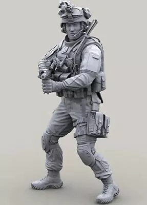 1/35 Resin Figure Model Kit US Modern Marine War Seals Soldier Gunner Unpainted • $13.79