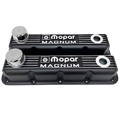 NOS Mopar MAGNUM Black Finned Valve Cover Set  5.2L / 5.9L V8 • $295