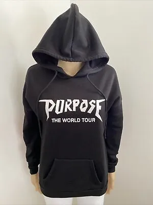 $39 • Buy Justin Bieber Black Purpose World Tour Fleece Hoodie XS-S