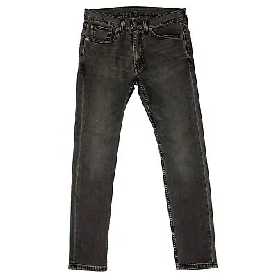 Levi's 519 Jeans Skinny Fit Charcoal Wash Mens 31W 28L Stretch Denim Zip Fly • £19.99