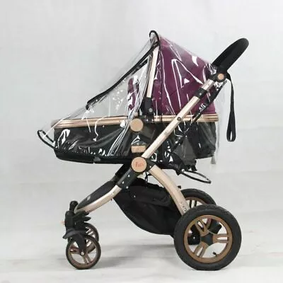 Universal Baby Pushchair Stroller Raincover Rain Cover Pram Buggy Clear Window • £6.75