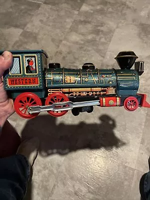 VTG Western Special Locomotive Battery Operated Tin Toy Train & Box Tested Works • $100