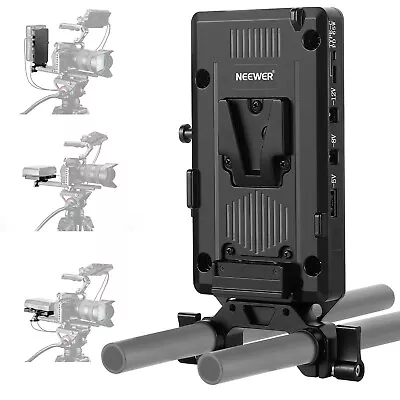 $89.99 • Buy NEEWER V Mount Battery Plate Adapter Power Supply Splitter With 15mm Rod Clamp