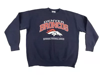 Vintage 90’s NFL Denver Broncos Football Lee Sport Men's XL Crewneck Sweatshirt • $23