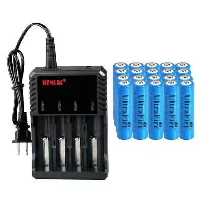UltraFire 14500 Battery 1800mAh Li-ion 3.7V ICR Rechargeable Cell Charger Lot • $29.49