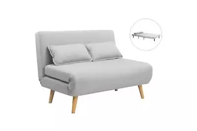 Ovela Jepson 2 Seater Sofa Bed (Light Grey) Sofa Beds • $374