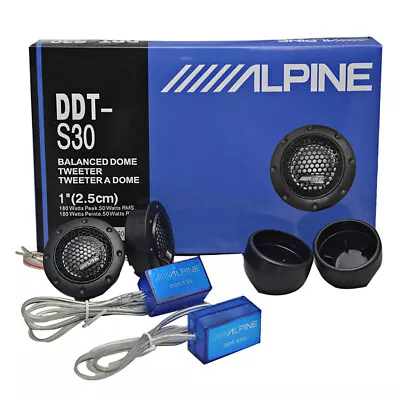 ALPINE DDTS30 25MM 360W Dome Balanced Car Stereo Speaker Audio Tweeter Crossove • £15.55