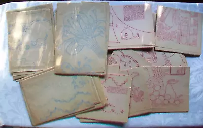 Lot Of 20 Sheets Vintage Embroidery + Cross Stitch Transfer Patterns Workbasket • $20