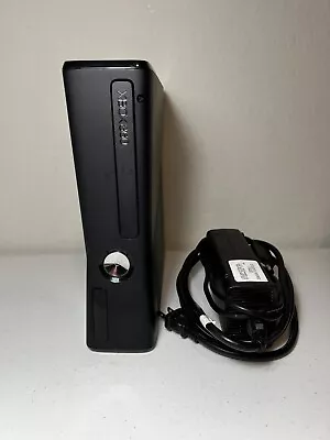 Microsoft Xbox 360 S Slim Console Model 1439 Matte Black Console And Power Suppl • $75