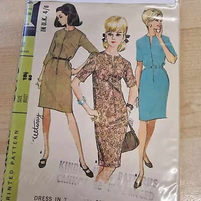 £9 • Buy Vintage Ladies 60s Dress (size 16-18) Sewing Pattern McCall's 8579