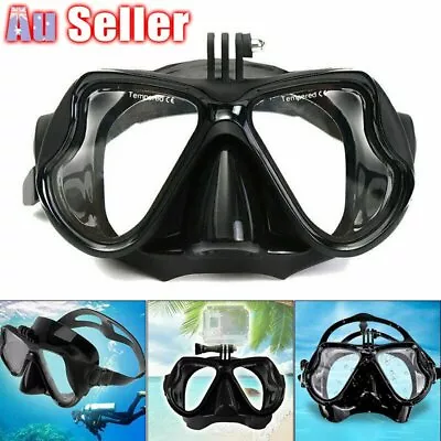 $25.99 • Buy Black Diving Mask Scuba Snorkel Goggles Face Glasses Mount For GoPro Hero