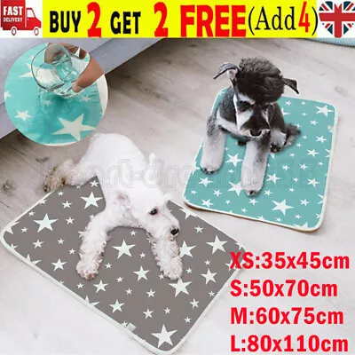 £3.45 • Buy Washable Large Pet Pee Pads Mats Puppy Training Pad Toilet Wee Cat Dog Supplies!