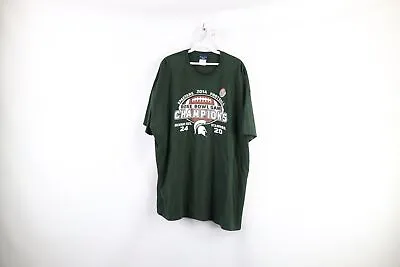 Y2K Mens 2XL 2014 Rose Bowl Champions Michigan State University Football T-Shirt • $31.45