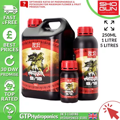 £7 • Buy Shogun PK Warrior 9/18 - 250ml/1L/5L 10L Litre Flower/Weight Enhancer Fertiliser