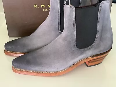 NEW RM Williams Womens Millicent Boots Light Grey Suede Leather Shoes US6.5 • $279