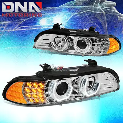 FOR 1996-2003 BMW E39 525i 530i M5 LED SIGNAL 3D DRL PROJECTOR HEADLIGHT LAMPS • $261.98