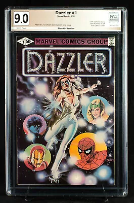 DAZZLER #1 (Marvel 1980 Direct) PGX 9.0 VF/NM Signed By STAN LEE!!! + FREE CGC!! • $1000