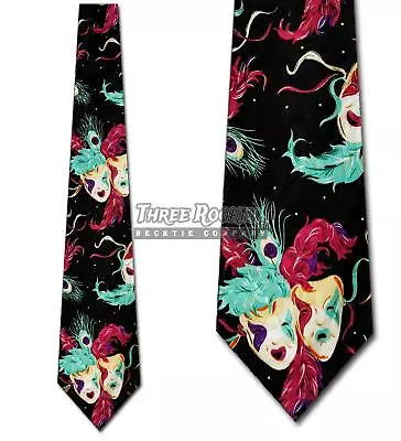 New Orleans Ties Mardi Gras Neckties Mardi Gras Masks Parade Mens Neck Tie • $18.75