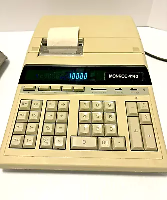 Monroe Adding Machine Calculator 4140 Prints Works Electronic Printing • $24