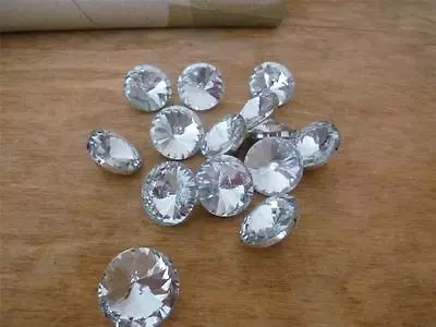 CRYSTAL  DIAMOND DIAMANTE Glass Buttons For Upholstery Beds Headboards 25mm • £4.75