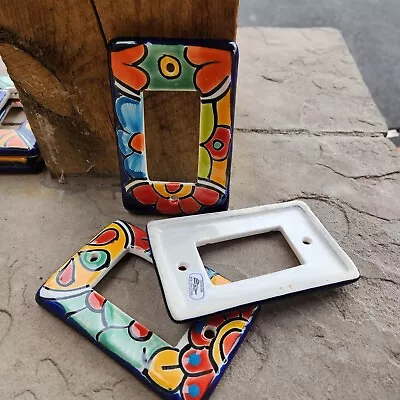 Mexican Talavera Pottery Rocker Light Switch Cover Multicolored Folk Art • $13.99