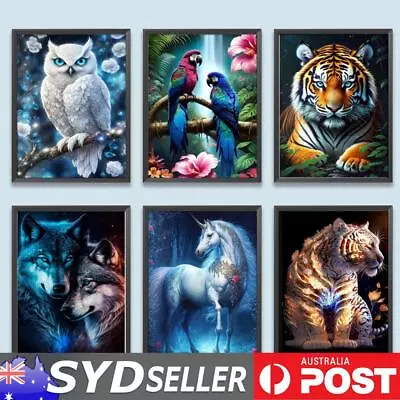 5D DIY Full Round Drill Diamond Painting Animal Kit Home Decoration Art Craft • $10.59