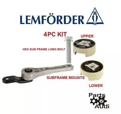 Engine Mount Motor Set W Subframe Mounts & Hex Bolt For Audi VW  LEMFORDER • $89.99