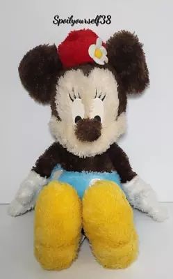 Walt Disney World Brown Minnie Mouse Plush Stuffed Animal Toy 18  2000 • $16.97