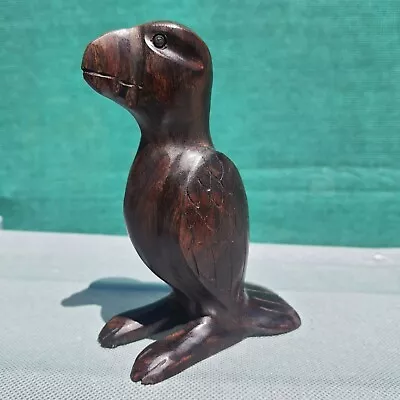 Ironwood Parrot Hand Carved Polished Wood Figurine Vintage 5.5   • $39.98