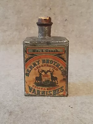 Vintage Paint Tin Can Berry Brothers Coach & Railway Varnishes • $65