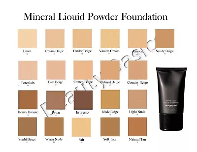 MINERAL LIQUID POWDER FOUNDATION Full Coverage SPF 15 Choose Your Color!!!! • $15.95