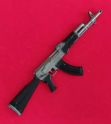 USSR Russian AK-47 Machine Gun Rifle Model Action Figure Doll House Prop METAL • £8.95