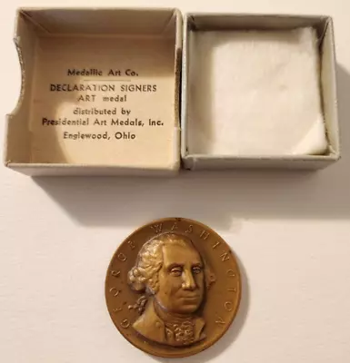 Medallic Art Co. Declaration Signers Art Medal George Washington With Box Holder • $9.99