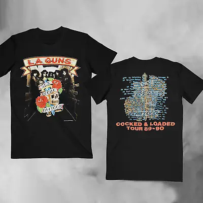 Vintage 1989 LA Guns Cocked & Loaded Tour T-shirt • $20.99