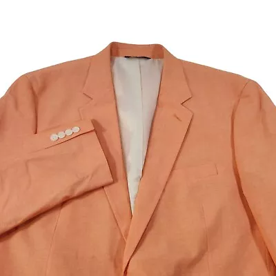 Croft & Barrow Blazer Mens 46R Classic Fit Orange Cotton Sport Coat Suit Jacket • $44.99