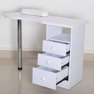 Manicure Nail Art Table Beauty Salon Technician Station Desk Storage W/3 Drawers • £99.95