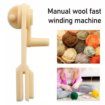 Handheld Yarn Fiber String Ball Wool Winder Holder String Winding Machine BEST • £3.06