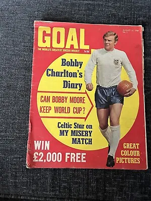 Goal Magazine - No 2 - 17 Aug 1968 - Manchester United Team Group Bobby Moore • £3.99