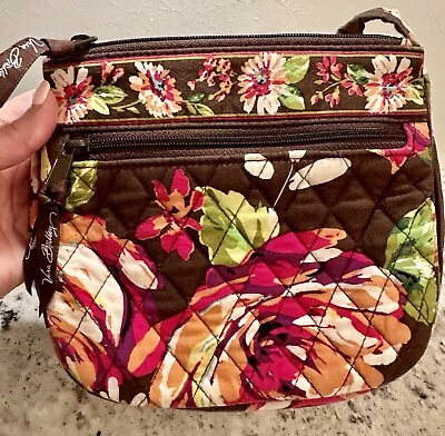 Vera Bradley Little Flap Crossbody Bag In  English Rose  Pattern • $18