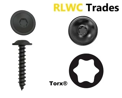 Torx Black Self-Tapping Screws Flange Pan Head Panel  Body Screws TORX DRIVE • £2.90