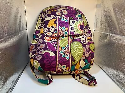 Vintage Vera Bradley Medium Purple Paisley Floral Backpack GUC • $18.74