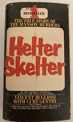 Helter Skelter Vintage Paperback Book CHARLES MANSON Bugliosi Gentry 1982 Bantam • $8.95