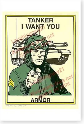 Tanker I Want You In Armor US Army Recruiting Poster • $14.49