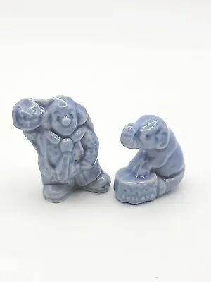 Wade Miniatures Blue Circus Clown And Elephant Ceramic Figurines  • $4.90