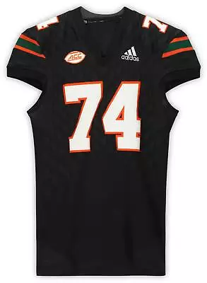 Miami Hurricanes GU #74 Black Jersey From The 2017-2018 NCAA Seasons-Size 2XL • $199.99